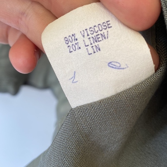 Vintage Evan Picone sage green linen blend blazer - Picture 3 of 15